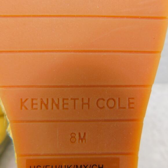 Kenneth Cole Womens Yellow Olivia Braid Espadrilles Wedge Shoes - Size 8 - Picture 9 of 9